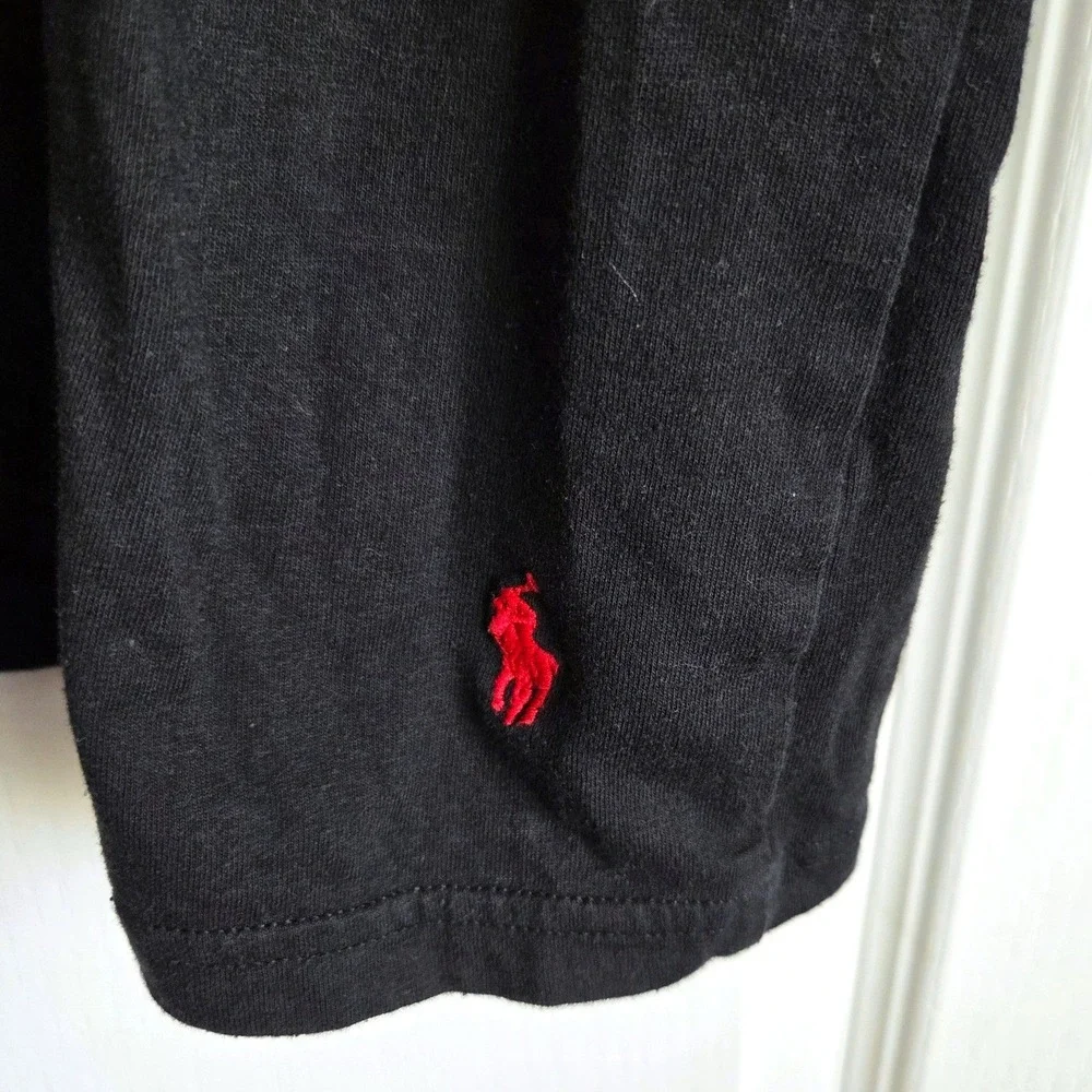 Polo Ralph Lauren Mens 3XT Big & Tall Black Short Sleeve T-Shirt Red Pony Logo